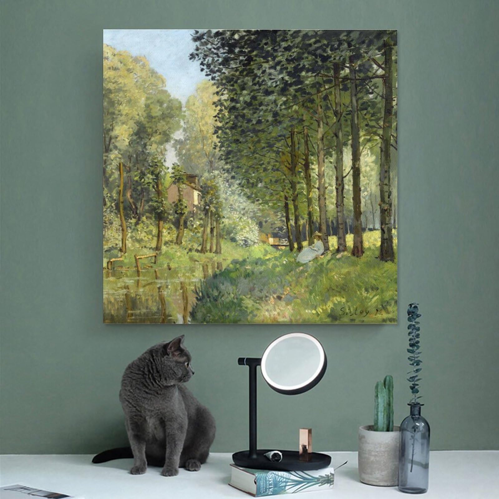 Amazon.com: Alfred Sisley Rest Along The Stream. Edge of The Wood